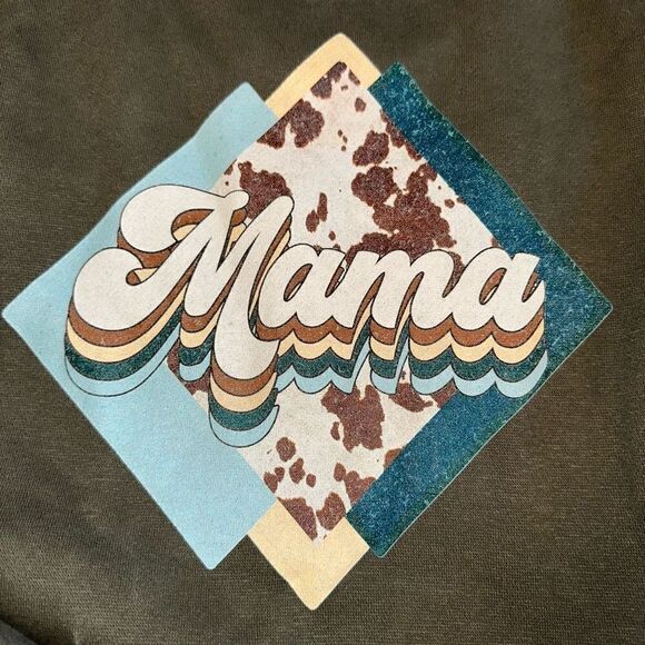 Mama Cowhide Cow Print Sweatshirt - Picture 3 of 4